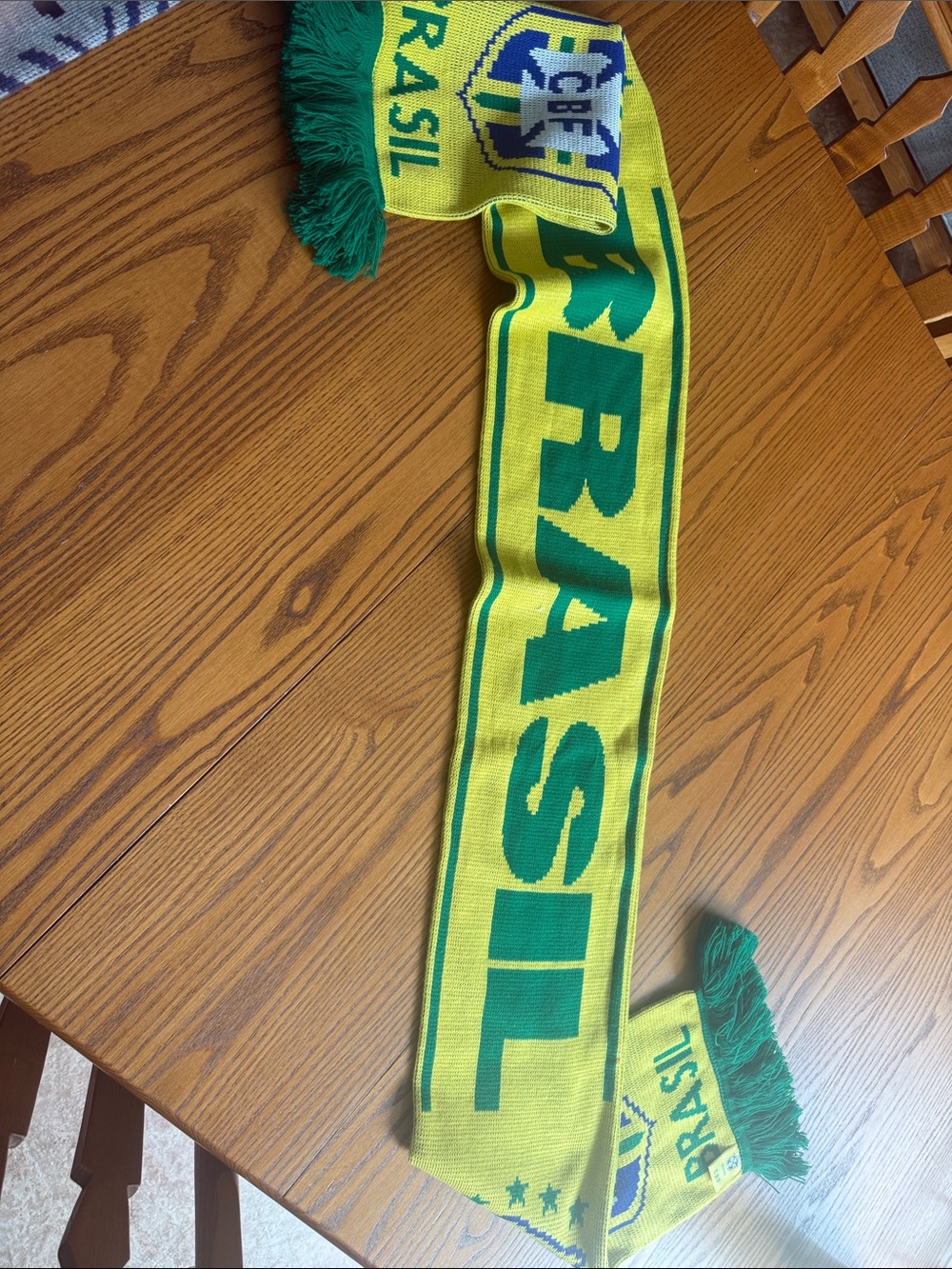 BRASIL Soccer Fan Scarf - Yellow & Green